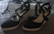 Scarpe Sandali Espadrillas Da Donna N.35 Tacco 10cm