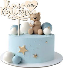 Il Mio Battesimo Topper Torta in Legno Personalizzato Cake Topper Torta per Deco
