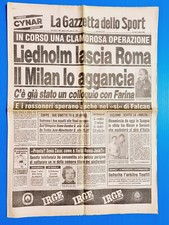 GAZZETTA DELLO SPORT 17 APRILE 1984 LIEDHOLM ROMA-MILAN-MICHELE ZAZA-SARONNI