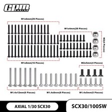 Kit dadi a vite 100 pezzi per