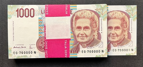 1000 lire montessori mazzetta - lire,