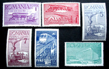Romania 1939 70° Anniversario delle Ferrovie Set MM. SG 1422/7.