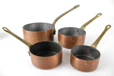 Set 4 Pentolini Rame Vintage