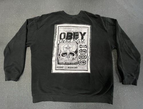 Felpa girocollo obey savage - girocollo,