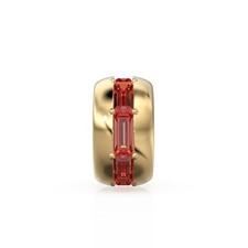 African Ruby Baguette Charm