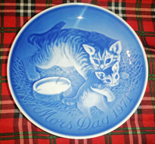 PIATTO DA COLLEZIONE IN PORCELLANA DANESE Mother's Day MAMMA 1971 VINTAGE