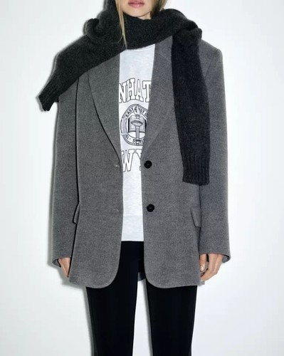 Zara straight blazer with - zara,