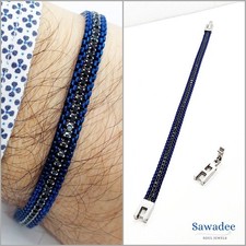 Bracciale tennis uomo acciaio