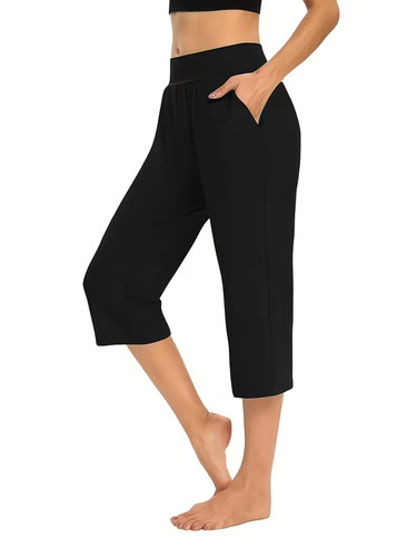 Pantalone donna nero pull-on