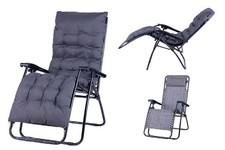 Sedia A Sdradio Pieghevole A Gravità Zero Con Cuscino Coveri Mare 3852105 Grigia