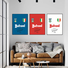 NAPOLI MARADONA BUITONI SCUDETTO stampa grafica quadro A3 A4 idea regalo cornice