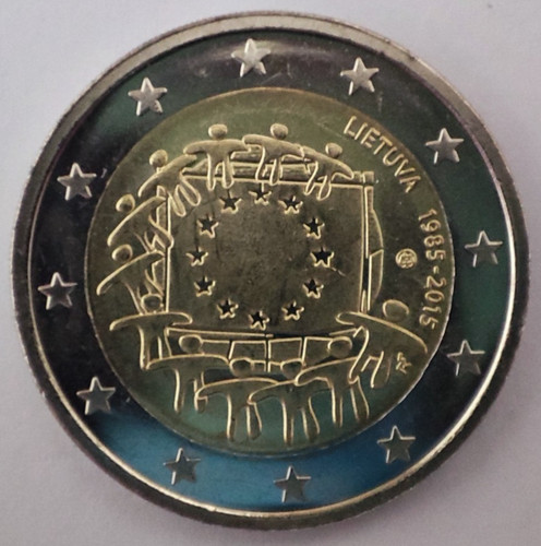 Moneta euro lituania 2015 - moneta,