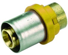 TERMINALE PER TUBO MULTISTRATO A PRESSARE PER GAS MODELLO AL-COBRATEX ø26   T...