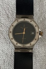 OROLOGIO DONNA PIERRE BONNET QUARTZ - Acciaio - Cinturino Caucciù-Quadrante Nero