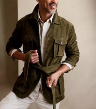Giubbotto pelle uomo verde