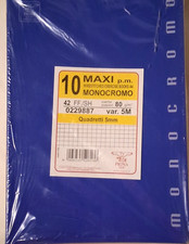 10 Quaderni Monocromo A4 Colori Assortiti Quadretti 0,5 Cm Carta 80 Grammi Pigna