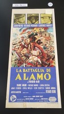 LA318 locandina originale LA BATTAGLIA DI ALAMO prima ed.1961 JOHN WAYNE