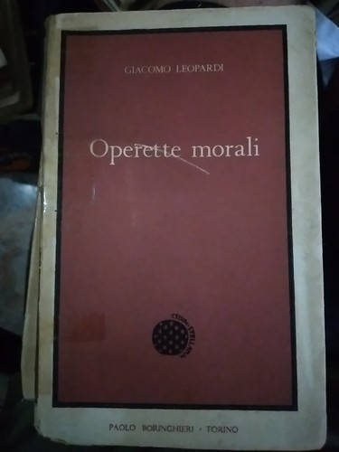 Leopardi operette morali - operette, 1°