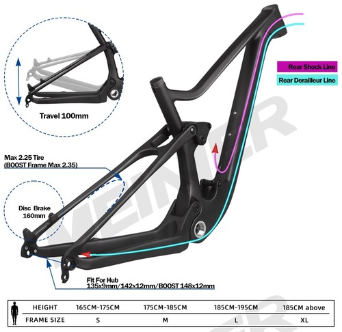 T1000 carbon fiber mtb - mtb, boost