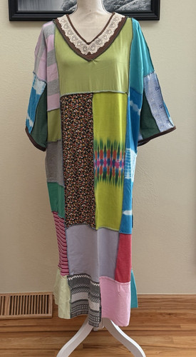 Abito boho colorato patchwork - abito,