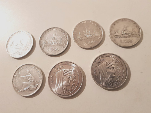 Monete 500 lire caravelle - caravelle,, 1