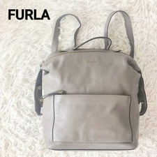 FURLA DAFNE 3 Vie Zaino Pelle Tote Grigio Autentico Ottime Condizioni