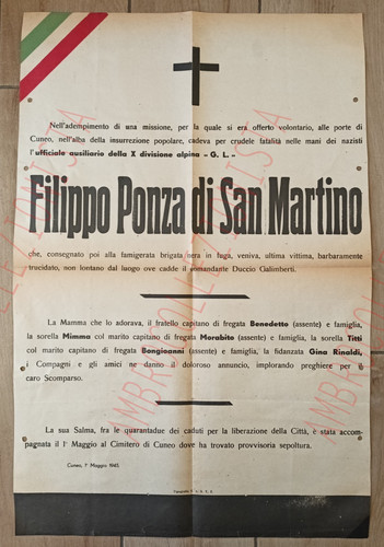 Raro manifesto funerario - raro,