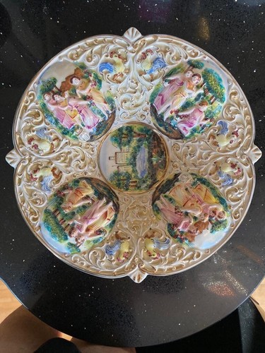 Piatto ceramica capodimonte - piatto, in