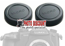 KIT rear lens body camera CAP COVER adatto per PANASONIC LUMIX MICRO 4/3 M4/3 G9