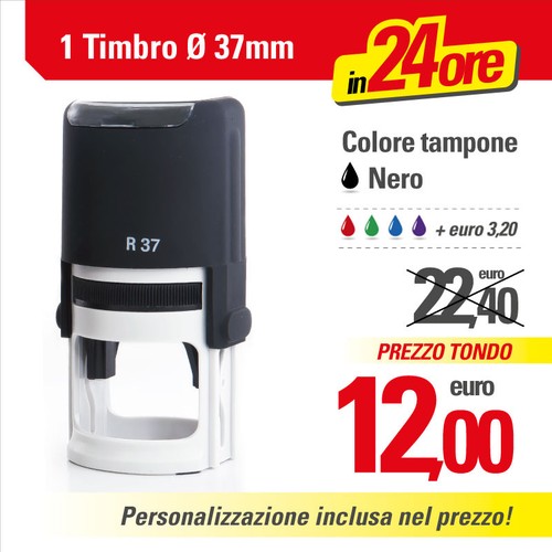 Timbro personalizzato rotondo - timbro,