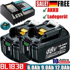 2x BL1830 18V 9Ah 12Ah