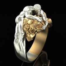 anello argento925 placcato oro