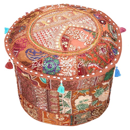 Pouf poggiapiedi cotone