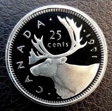 Proof Twenty Five Cents 1991 -