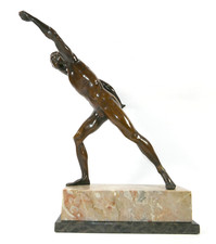 Bronzo Figura Gladiatore Borghese Circa 1900 Li.es