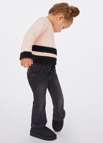 Kf5035 pantalone denim nero - denim,