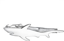 Fermacravatta Squalo Argento