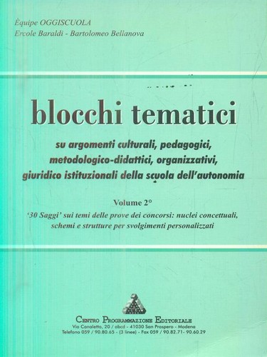 Blocchi tematici volume 2 - volume,