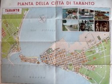 Pianta urbana citt� di TARANTO anni 60  [ AF.F2]