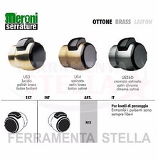 SERRATURA MERONI PREMI APRI NOVA ART 11 OTTONE PORTA LEGNO ALLUMINIO MANIGLIA