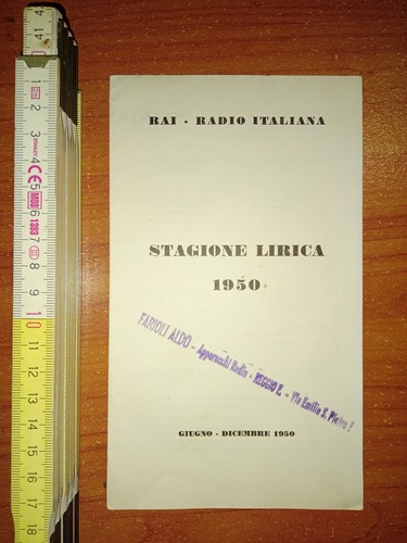 Rai radio italiana - rai, stagione