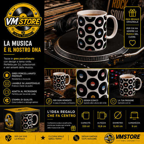 Tazza vinile 320ml - 320ml, mug