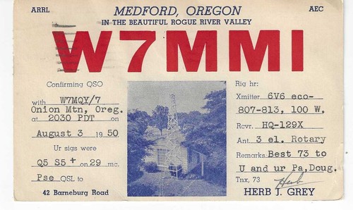 Scheda radio qsl 1950 - scheda,