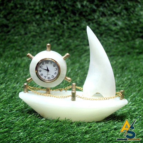 Natural onyx marble ship - natural,
