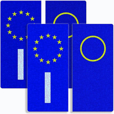 4 PEZZI Adesivi Targa Auto