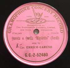 ENRICO CARUSO - RIGOLETTO Questa o quella - G.C.R. 2-52480 FACCIATA SINGOLA