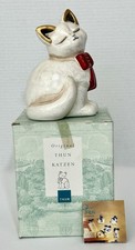 "Originale THUN KATZEN" (Gatti Thun) Statuina Gatto Vintage Ceramica ~Italia