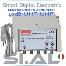 Centralino TV 2 ingressi UHF-UHF ch.21-48 regolabile 40dB filtro 5G EMME ESSE