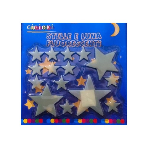 Stelle adesivi fluorescenti - stelle:,