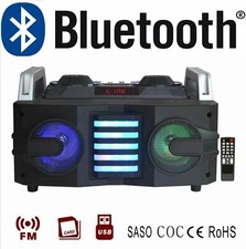 ? IMPIANTO AUDIO HIFI BOOMBOX STEREO CASA CASSE KARAOKE BLUETOOTH USB RADIO